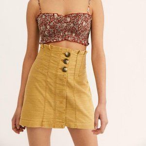 Free People Button-front Mini Skirt Size 2